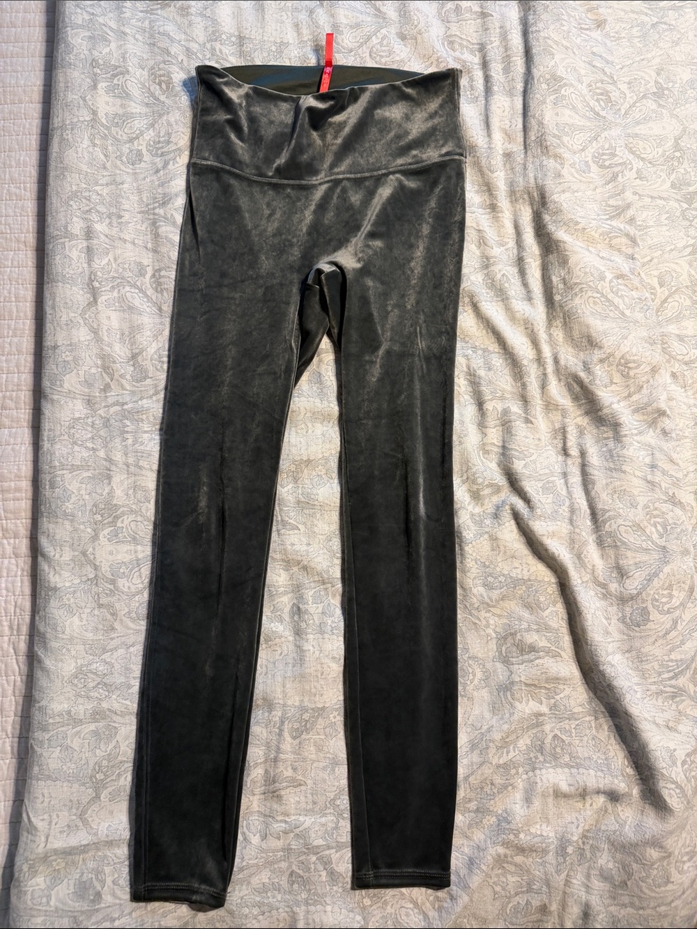 SPANX Green Velvet High-Rise Leggings